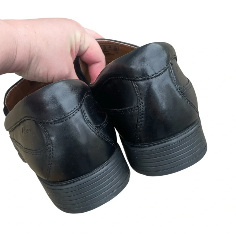 Clark’s‎ Tilden Free Black Leather Loafer, Size 12M, EUC